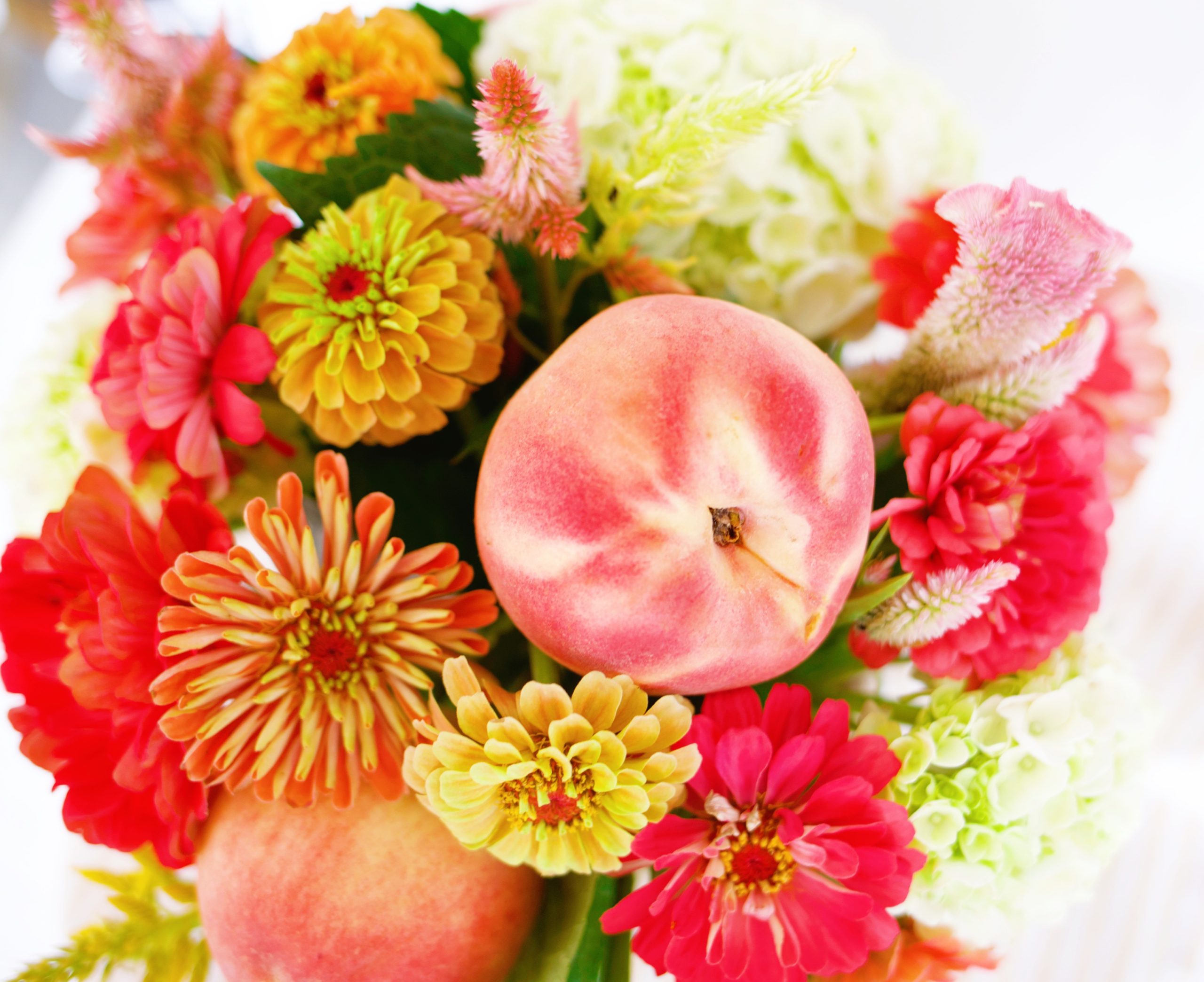 A Pretty Peachy Peach Flower Arrangement